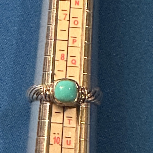 NWT Samuel B. Sterling Sleeping Beauty Turquoise cushion cut ring Size 9 - Picture 3 of 8